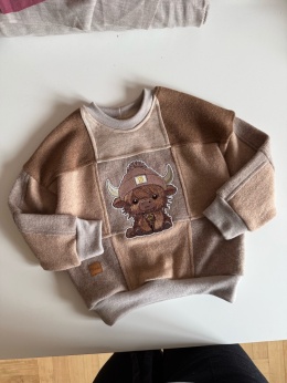 Sweter patchworkowy 92/98