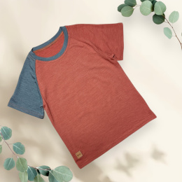 T-shirt merino&jedwab 110/116 ( nowa wełna )